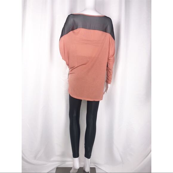 Blue Life Peach & Black Chiffon Eclipse Blouse SzS - Picture 7 of 16